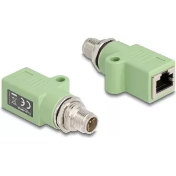 DeLOCK 60681 savienotāju adapteris M12 RJ45 Zaļš