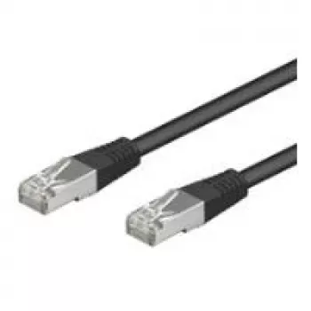 Wentronic Goobay CAT 5e komutācijas kabelis, SF/UTP, melns, 0,25 m - CCA vara maisījums (95211)