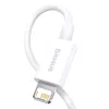Baseus CALYS-A02 mobilā tālruņa kabelis Balts 1 m USB A Lightning