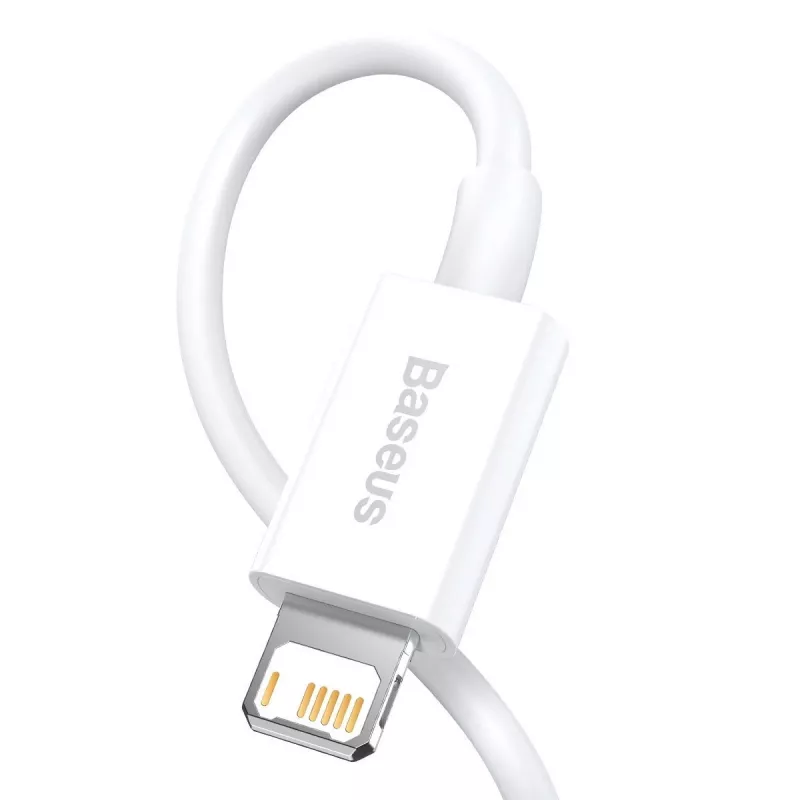 Baseus CALYS-A02 mobilā tālruņa kabelis Balts 1 m USB A Lightning
