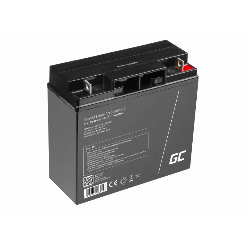 Vehicle battery zaļa Cell AGM54 12V 22Ah AGM maintenance-free, 167×77×181 mm, 5.6 kg