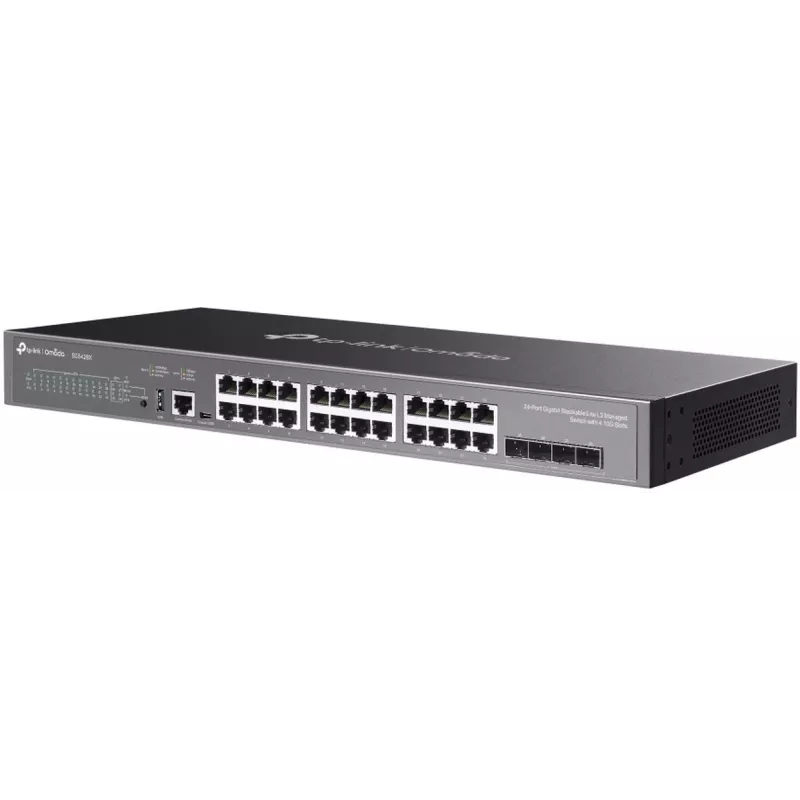 TP-Link Omada SG5428X tīkla slēdzis Pārvaldāms L3 Gigabit Ethernet (10/100/1000) Melns