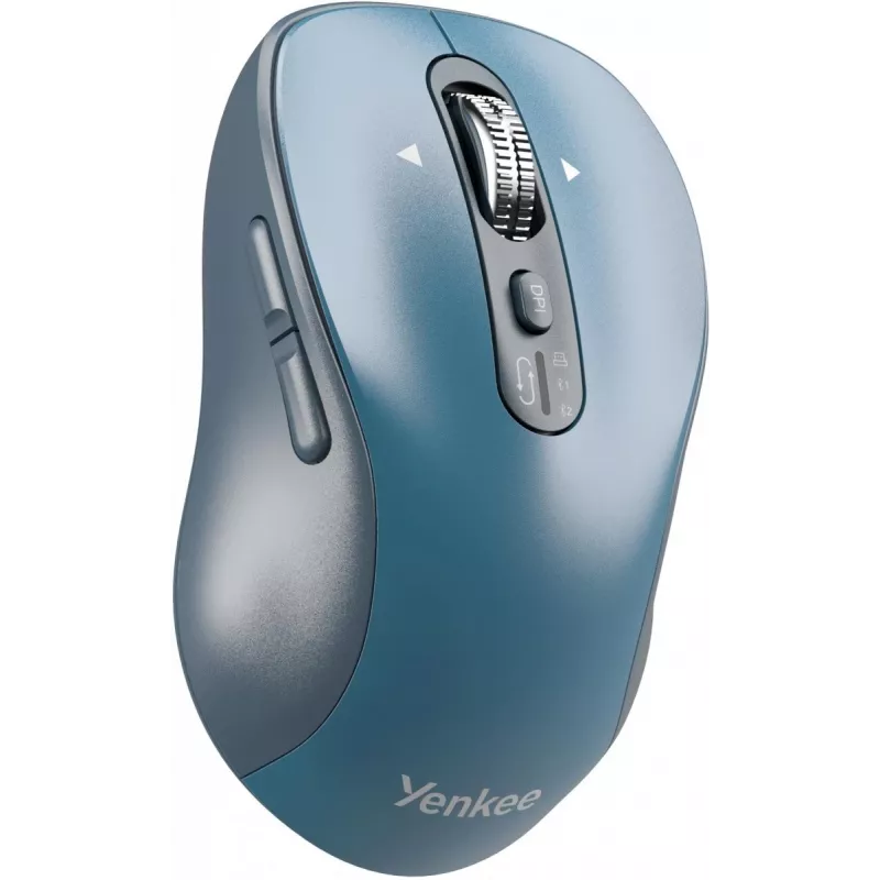 Bezvadu pele YENKEE YMS2010BE divu režīmu ergonomiska, 2,4 GHz USB uztvērējs + Bluetooth 5.1, 4 līmeņu DPI 1000–3200, 6 pogas