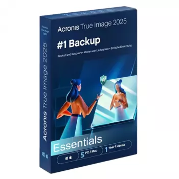 Acronis True Image Essentials – 5 PC/Mac, 1 gads