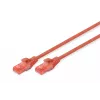 Patch vads Digitus CAT 6 U/UTP LSZH 1m sarkans