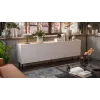 Kumode Cama Meble FELLINI 2000×400×700 mm, kašmira apdare, eļļota ozola virsma