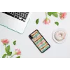 Aizsargājošs viedtālruņa maciņš iKins iPhone XS Max — Pop Mint Melns, cietais apvalks ar paaugstinātām malām