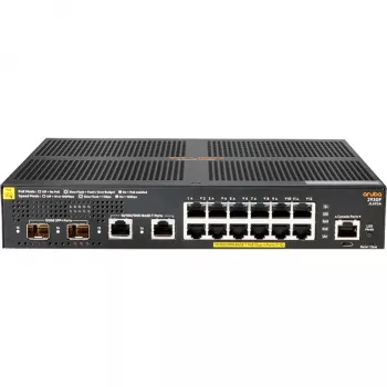 Hewlett Packard Enterprise HPE Aruba 2930F 12G PoE+ 2G/2SFP+ - komutators - L3 - pārvaldāms - 12 x 10/100/1000 (PoE+) + 2 x 1 Gigabit/10 Gigabit SFP+ (augšupsaite) + 2 x 10/100/1000 - uzstādāms plauktā