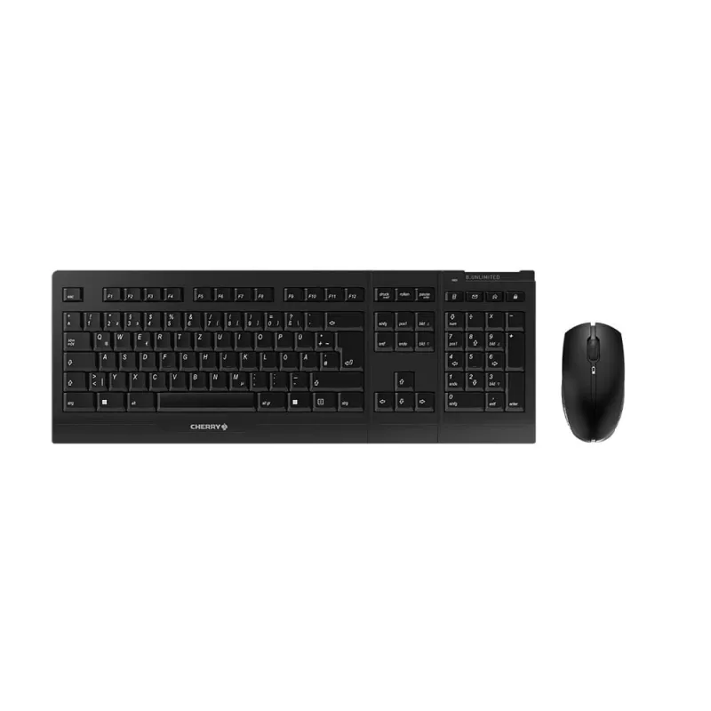 CHERRY B.UNLIMITED 3.0 tastatūra Peles komplektā Birojs RF Wireless vācu valoda Melna