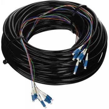 Vienmoda LC šķiedru kabelis Ubiquiti FC-SM-300 91,44 m Melns