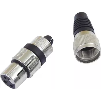 XLR 3-pin connector Omnitronic 30200111 — vīrieša/sievietes audio savienotājs mikrofonam un profesionālai audio tehnikai