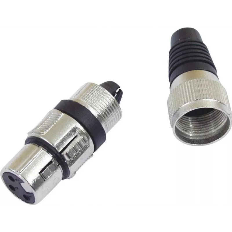 XLR 3-pin connector Omnitronic 30200111 — vīrieša/sievietes audio savienotājs mikrofonam un profesionālai audio tehnikai