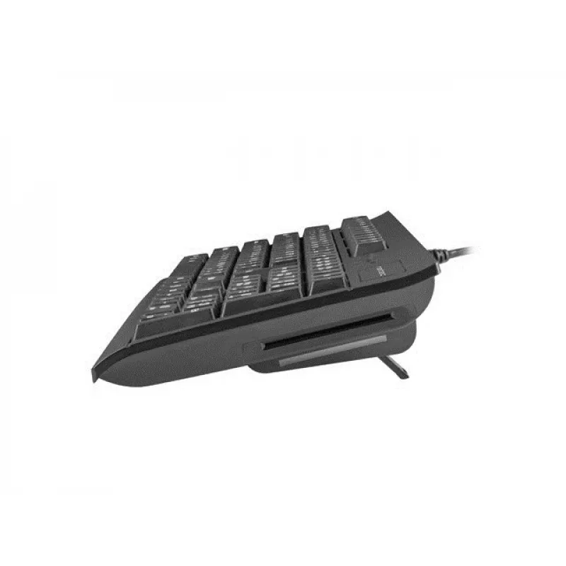 Vadu pilnizmēra tastatūra NATEC MORAY mājai/birojam USB QWERTY US International melna, 104 taustiņi, ciparu bloks