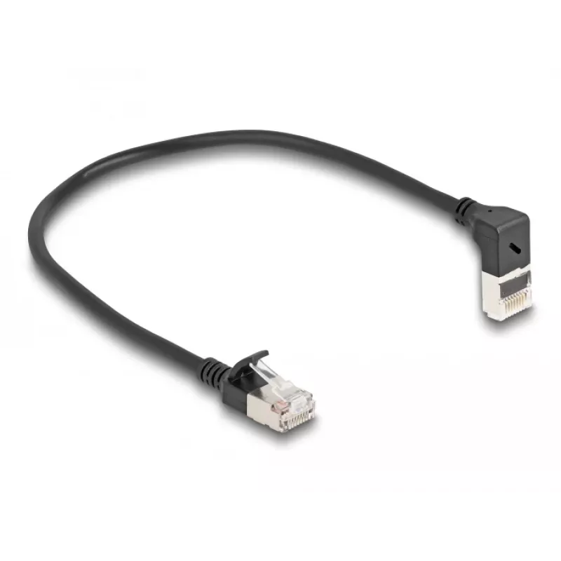 Tīkla kabelis DeLOCK RJ45 Cat.6A 0.25m Melns