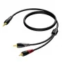 Stereo 3,5 mm ligzdas spraudnis–2 × RCA (Cinch) spraudnis kabelis Procab 3 m