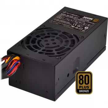 SilverStone TFX Series SST-TX300 - Barošanas bloks (iekšējais) - TFX12V / ATX12V 2,4 - 80 PLUS Bronze - AC 100-240 V - 300 Watt - aktīvs PFC - Melns (SST-TX300)