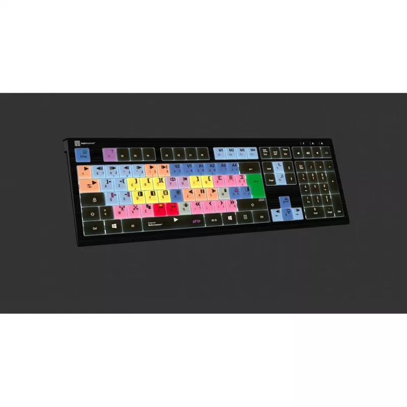 Logickeyboard LKB-MCOM4-A2PC-FR tastatūra USB AZERTY franču melna (LKB-MCOM4-A2PC-FR)