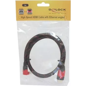 HDMI kabelis DeLOCK 1m HDMI Type A Standard melns sarkans
