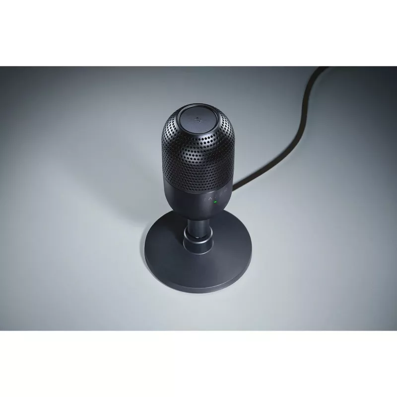 Galda mikrofons Razer Seiren V3 Mini, USB-C, superkardioīds, 20–20000 Hz, 96 kHz, 24-bitu, melns