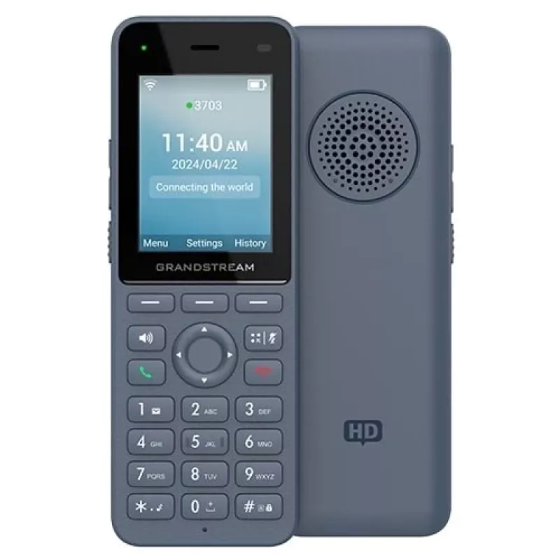 Grandstream Networks WP8256 IP telefons antracīta krāsā, 3 līnijas, LCD, Wi-Fi