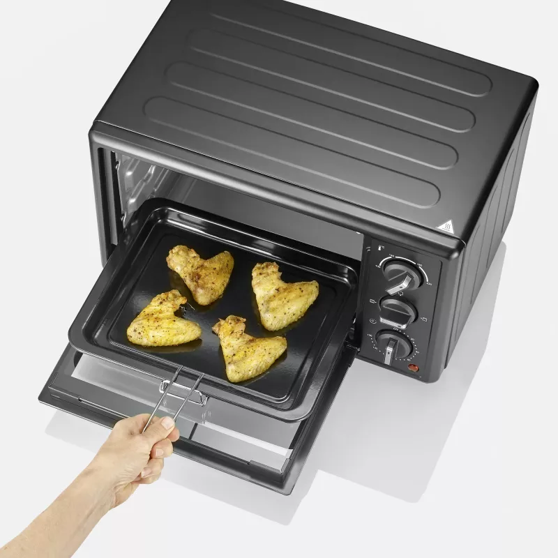 Elektriskā mini cepeškrāsns SEVERIN TO 2078 — 20 L tilpums, 1600 W, melna, brīvi stāvoša