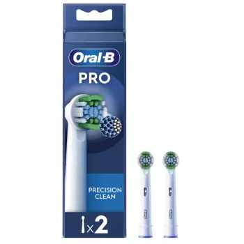 Zobu birstes galviņas Oral-B Precision Clean EB20RX-2 — 2 rezerves galviņas, baltas