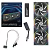 Lian Li UNI FAN SL-INF Wireless 120mm Reverse Blade ARGB korpusa ventilatori 3 gab. melni