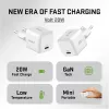 USB‑C sienas lādētājs YENKEE YAC G20 20W 3A Power Delivery