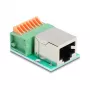 DeLOCK 90652 kabeļa adapteris RJ45 8 kontaktu spaiļu bloks Zaļš Sudrabains