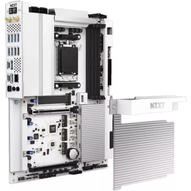 NZXT N9 X870E Balts AM5 DDR5 ATX plāksne