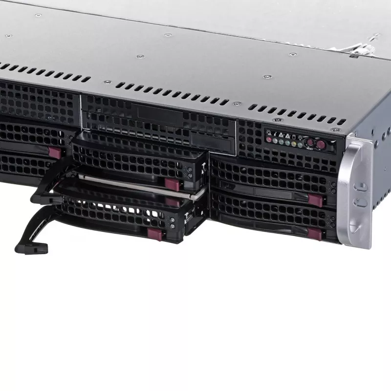 Supermicro 825TQC-R802LPB statīvu servera korpuss, melns