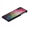 Aizsargājošs viedtālruņa maciņš iKins iPhone XS Max — ūdensziedu dizains, melns