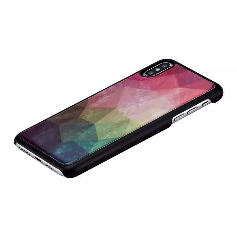 Aizsargājošs viedtālruņa maciņš iKins iPhone XS Max — ūdensziedu dizains, melns