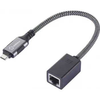 Renkforce USB-C uz Gigabit Ethernet Mini Adapteris Melna krāsa Tīkla adapteris USB-A USB 3.2 (RF-6410612)