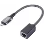 Renkforce USB-C uz Gigabit Ethernet Mini Adapteris Melna krāsa Tīkla adapteris USB-A USB 3.2 (RF-6410612)