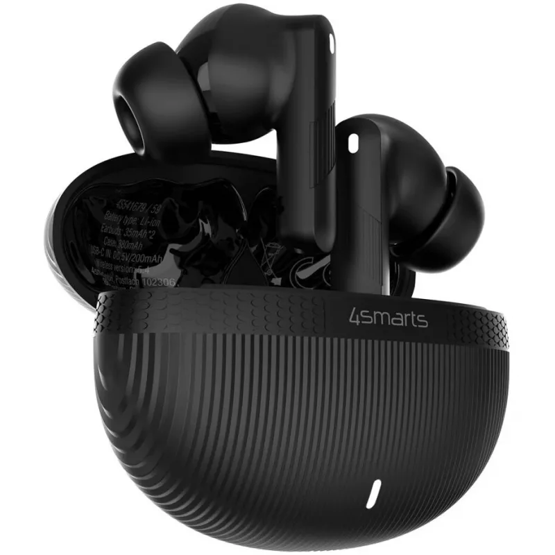 Austiņas 4smarts SkyBuds Pro ANC True Wireless Stereo Bluetooth Melnas