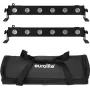 LED stieņu komplekts EUROLITE 2x LED BAR-6 QCL RGBW ar mīksto somu