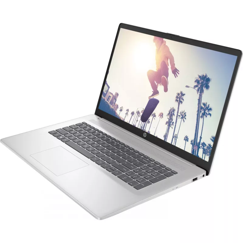 HP 17-cp3178ng RYZ7 7730U/16GB/512SSD/FreeDOS sudraba krāsā — tastatūras izkārtojums var būt vācu