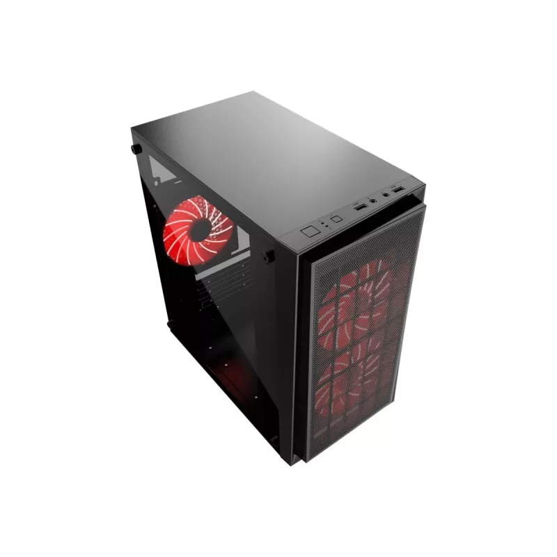 GEMBIRD CCC-FORNAX-950R Gaming dizains PC korpuss 3 x 12 cm ventilatori sarkans