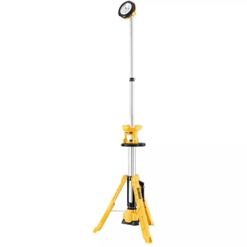 Stāvošs darba lukturis DeWalt DCL079-XJ LED 3000 lm, pārnēsājams, melns/dzeltens, darbināms ar baterijām, 11 h darbības laiks