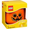 Glabāšanas kaste Room Copenhagen LEGO Storage Head Pumpkin liela oranža/melna