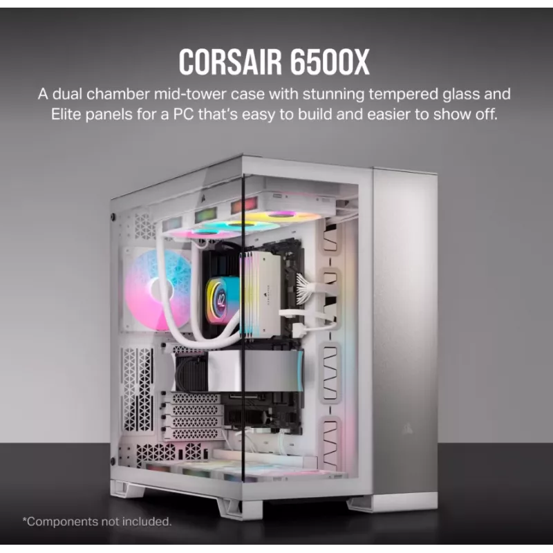 Corsair CC-9011285-WW datora korpuss Midi Tower pelēks, balts