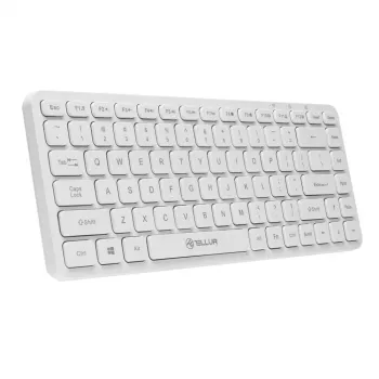 Bezvadu tastatūra Tellur TLL491241 Mini Balta — kompakts izkārtojums, bezvadu savienojums
