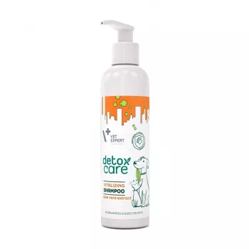 Kaķu šampūns VETEXPERT Detox Care Vitalizing 250 ml — barojošs šampūns pieaugušiem kaķiem, visiem apmatojuma tipiem