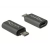 DeLOCK - USB adapteris - USB-C (siev.) uz Micro-USB Type B (vīr.) - USB 3.1 Gen 1 - 2,8 cm - Antracīta (65927)