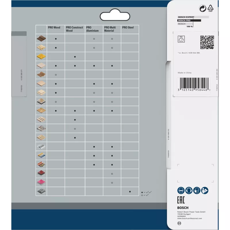 Bosch 2 608 837 702 ripzāģa asmens 18.4 cm 1 gab.