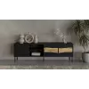 TV skapītis cama meble INSERTO 3D1W 190x40x62 cm melns ar LED