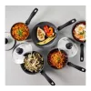 Piecu gabalu Russell Hobbs pannu komplekts Metallic Marble RH02814EU7 — nepiedegošs pārklājums, dažādi izmēri