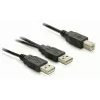 USB kabelis DeLOCK USB-B/USB-A kabelis 1 m melns