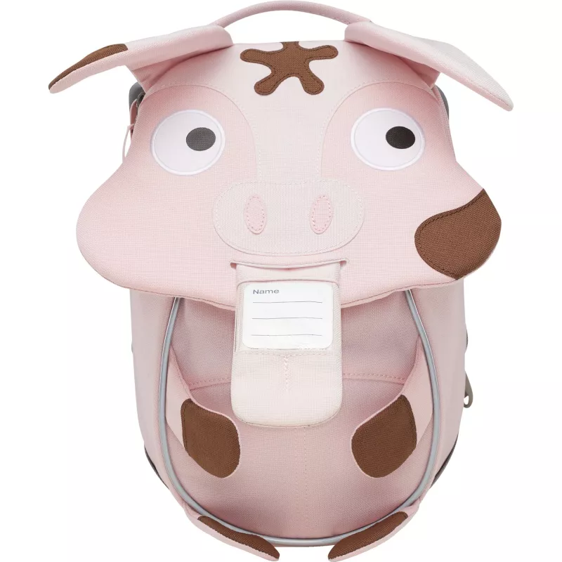 Bērnu mugursoma Affenzahn Little Friend Tonie Pig rozā/brūna – maza bērnu dienas soma